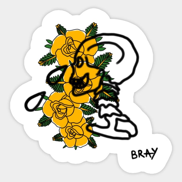 Hidden in the roses Sticker by IAmBray